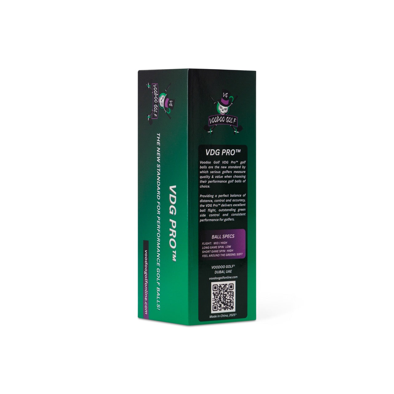 VDG PRO™ Performance Golf Balls - Sleeve of 3 balls.