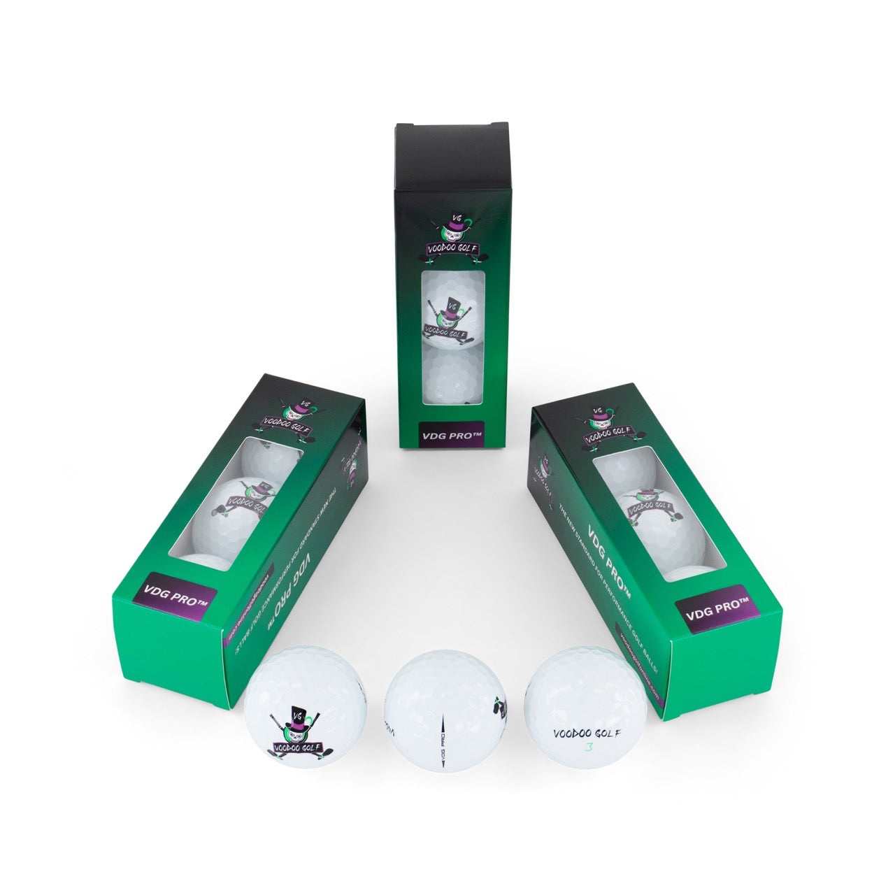 VDG PRO™ Performance Golf Balls - Sleeve of 3 balls.