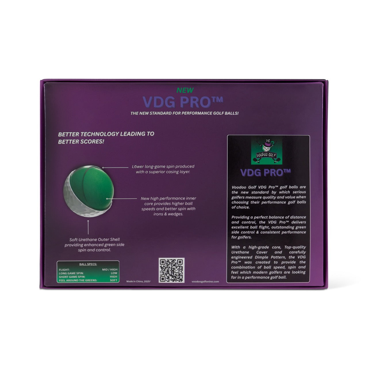 VDG PRO™ Performance Golf Balls - Box of 12 balls