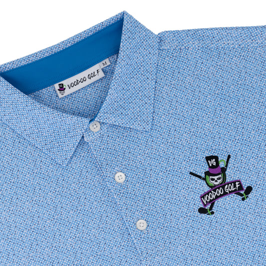 MEN'S ECA™ GOLF POLO SHIRT: LIGHT BLUE